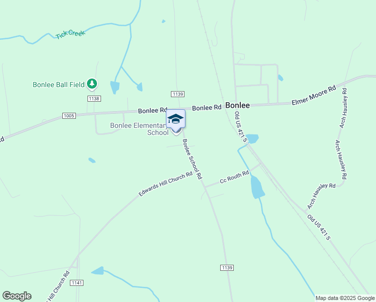 map of restaurants, bars, coffee shops, grocery stores, and more near 153 Bonlee School Road in Bear Creek