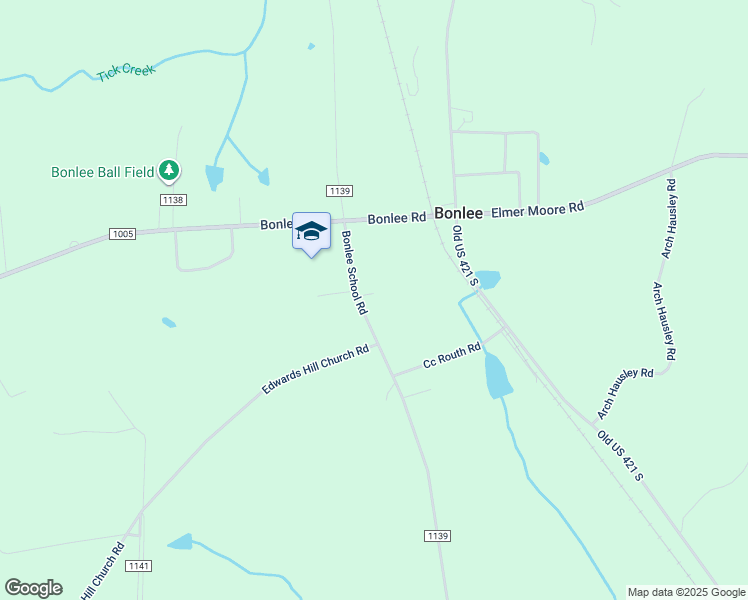 map of restaurants, bars, coffee shops, grocery stores, and more near 153 Bonlee School Road in Bear Creek
