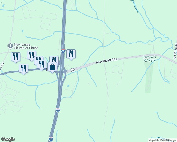map of restaurants, bars, coffee shops, grocery stores, and more near 1640 Bear Creek Pike in Columbia