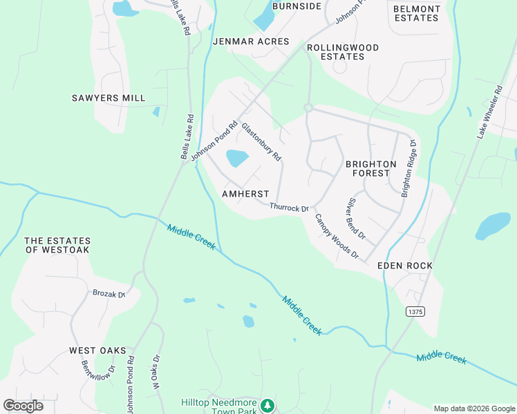 map of restaurants, bars, coffee shops, grocery stores, and more near 2721 Thurrock Drive in Apex