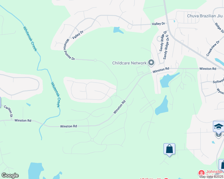 map of restaurants, bars, coffee shops, grocery stores, and more near 51 Sugarpine Trail in Clayton