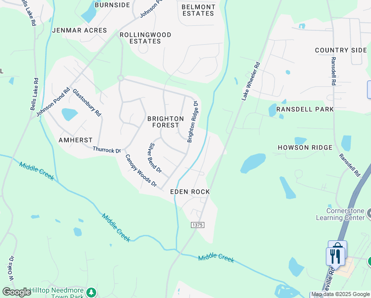 map of restaurants, bars, coffee shops, grocery stores, and more near 3033 Brighton Bluff Drive in Apex