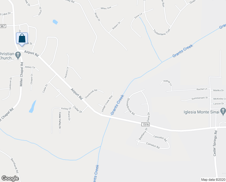 map of restaurants, bars, coffee shops, grocery stores, and more near 302 Village Creek Way in Salisbury