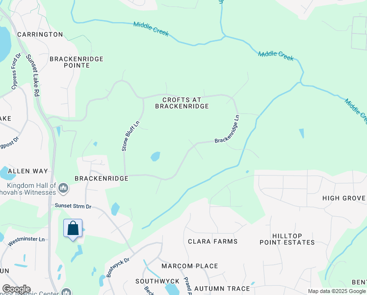 map of restaurants, bars, coffee shops, grocery stores, and more near 3617 Tartancroft Place in Fuquay Varina