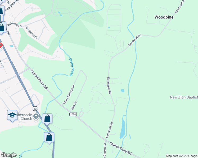 map of restaurants, bars, coffee shops, grocery stores, and more near 575 Earnhardt Road in Salisbury