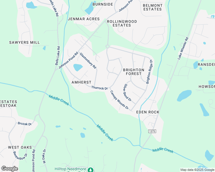 map of restaurants, bars, coffee shops, grocery stores, and more near 2600 Thurrock Dr in Apex