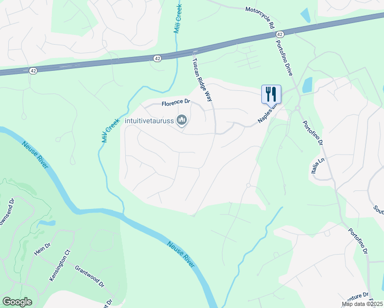 map of restaurants, bars, coffee shops, grocery stores, and more near 56 East Copenhaver Drive in Clayton