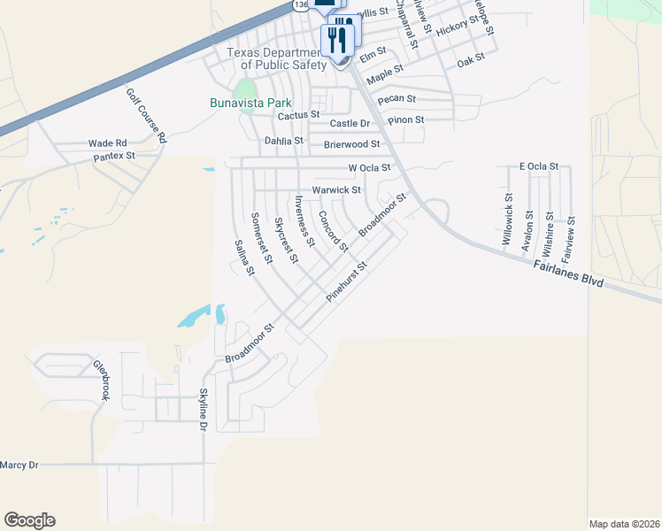 map of restaurants, bars, coffee shops, grocery stores, and more near 231 Inverness St in Borger