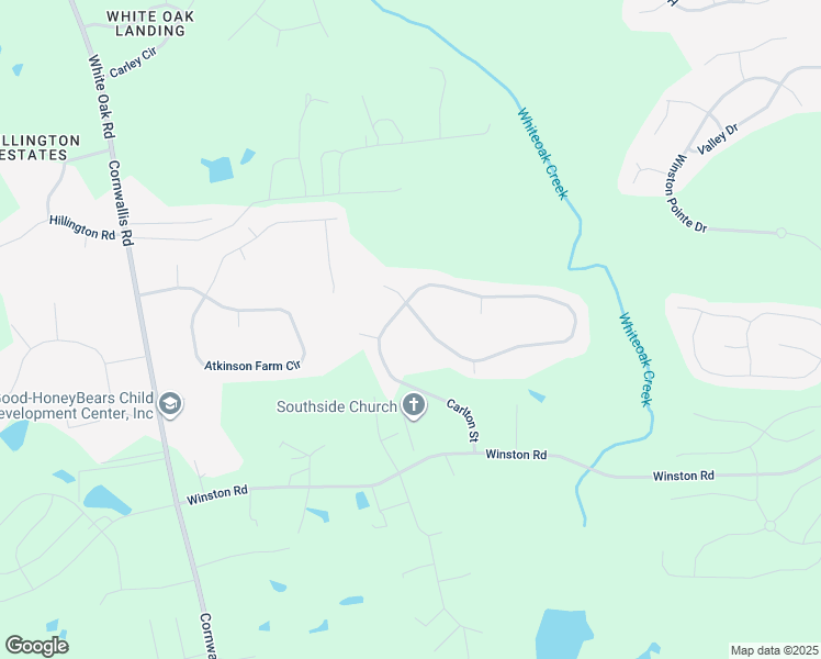 map of restaurants, bars, coffee shops, grocery stores, and more near 1345 Carlton Street in Clayton