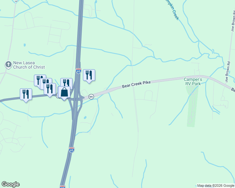 map of restaurants, bars, coffee shops, grocery stores, and more near 1640-1688 Bear Creek Pike in Columbia