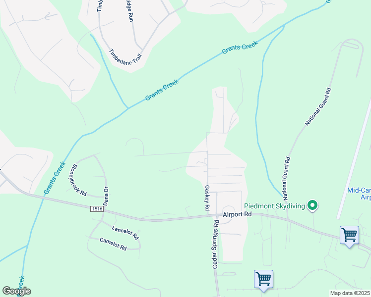 map of restaurants, bars, coffee shops, grocery stores, and more near 1104 Rachel Lane in Salisbury