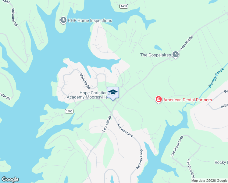 map of restaurants, bars, coffee shops, grocery stores, and more near 113 Nautical Point Court in Mooresville