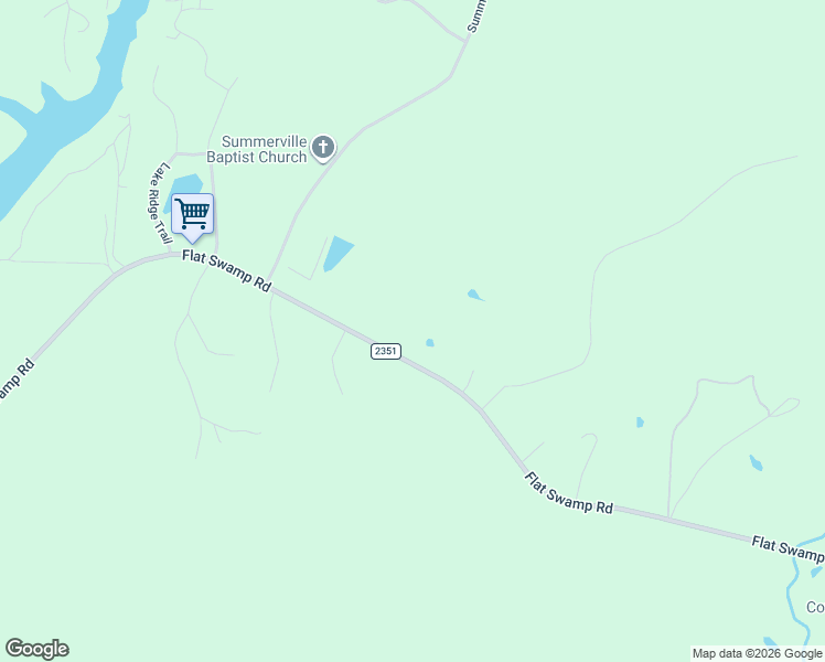 map of restaurants, bars, coffee shops, grocery stores, and more near 3192 Flat Swamp Road in Denton