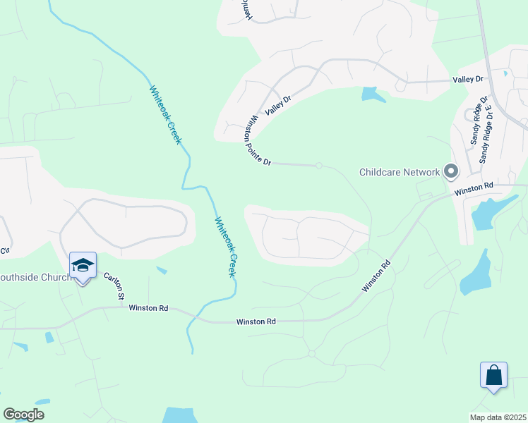 map of restaurants, bars, coffee shops, grocery stores, and more near 164 Sprucepine Court in Clayton