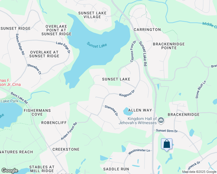 map of restaurants, bars, coffee shops, grocery stores, and more near 4308 Basal Creek Lane in Fuquay-Varina