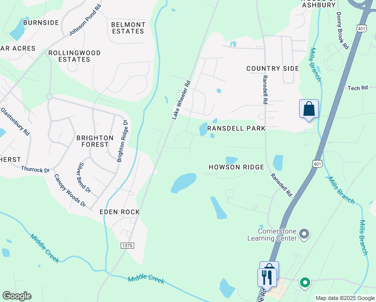 map of restaurants, bars, coffee shops, grocery stores, and more near 4724 Winnipesaukee Lane in Raleigh