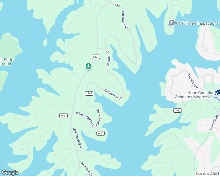 map of restaurants, bars, coffee shops, grocery stores, and more near 518 Stillwater Road in Troutman