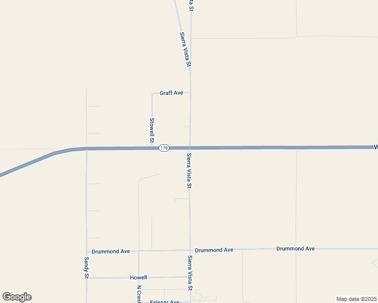 map of restaurants, bars, coffee shops, grocery stores, and more near Sierra Vista Street in Inyokern