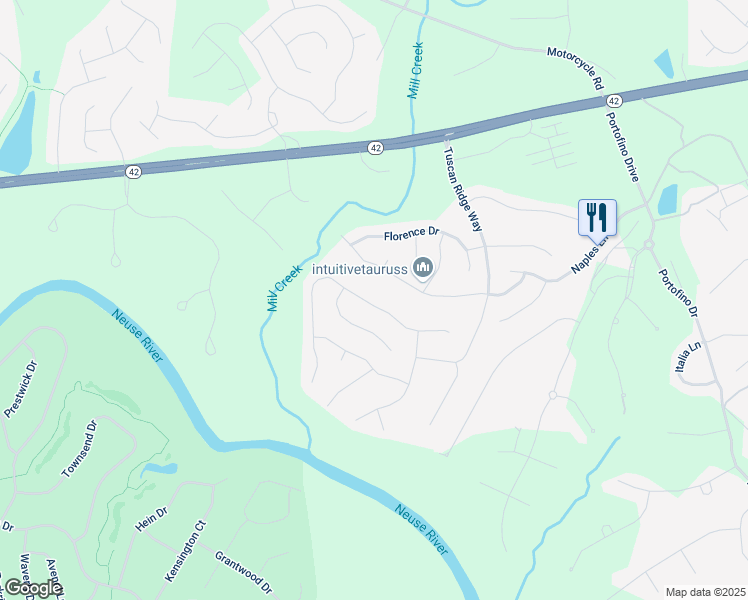 map of restaurants, bars, coffee shops, grocery stores, and more near 138 West Copenhaver Drive in Clayton