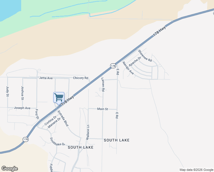 map of restaurants, bars, coffee shops, grocery stores, and more near 4971 Larsen Road in Lake Isabella