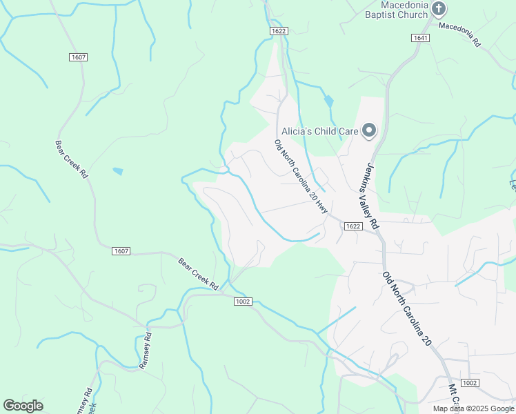 map of restaurants, bars, coffee shops, grocery stores, and more near 51 West Creek Drive in Alexander