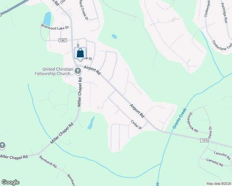 map of restaurants, bars, coffee shops, grocery stores, and more near 2129 Airport Road in Salisbury