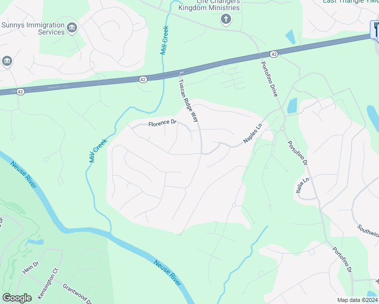 map of restaurants, bars, coffee shops, grocery stores, and more near 54 Genoa Lane in Clayton