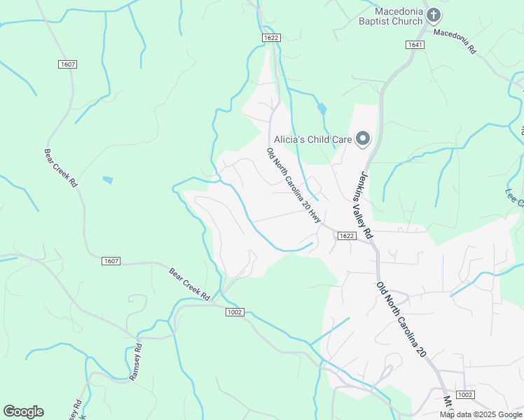 map of restaurants, bars, coffee shops, grocery stores, and more near 51 West Creek Drive in Alexander