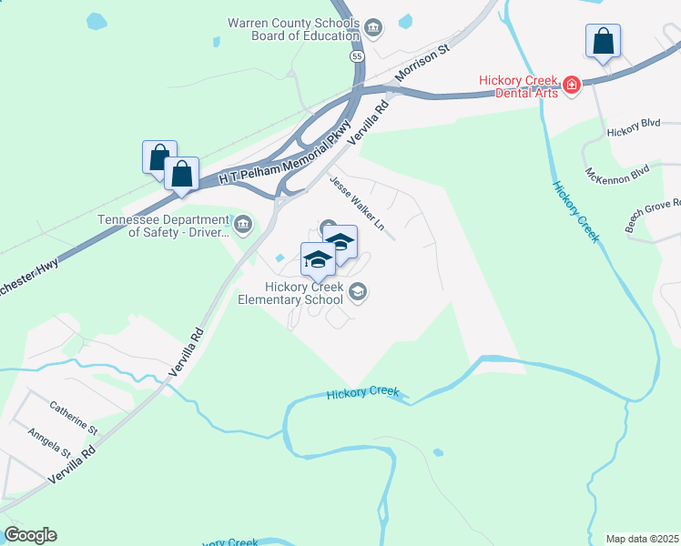 map of restaurants, bars, coffee shops, grocery stores, and more near 199 Pioneer Lane in McMinnville
