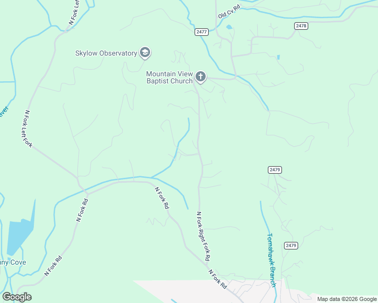 map of restaurants, bars, coffee shops, grocery stores, and more near 2128 North Fork-Right Fork Road in Black Mountain