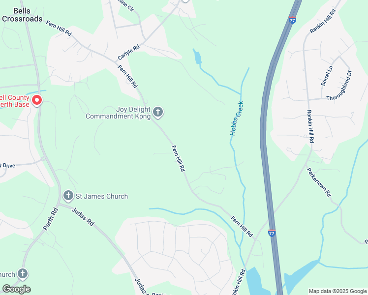 map of restaurants, bars, coffee shops, grocery stores, and more near Fern Hill Road in Troutman