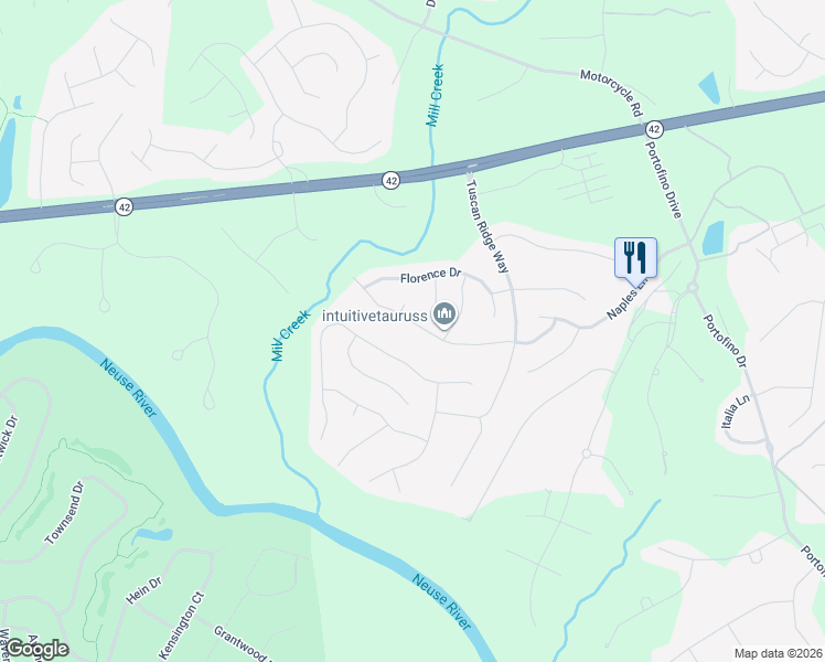 map of restaurants, bars, coffee shops, grocery stores, and more near 211 Genoa Lane in Clayton