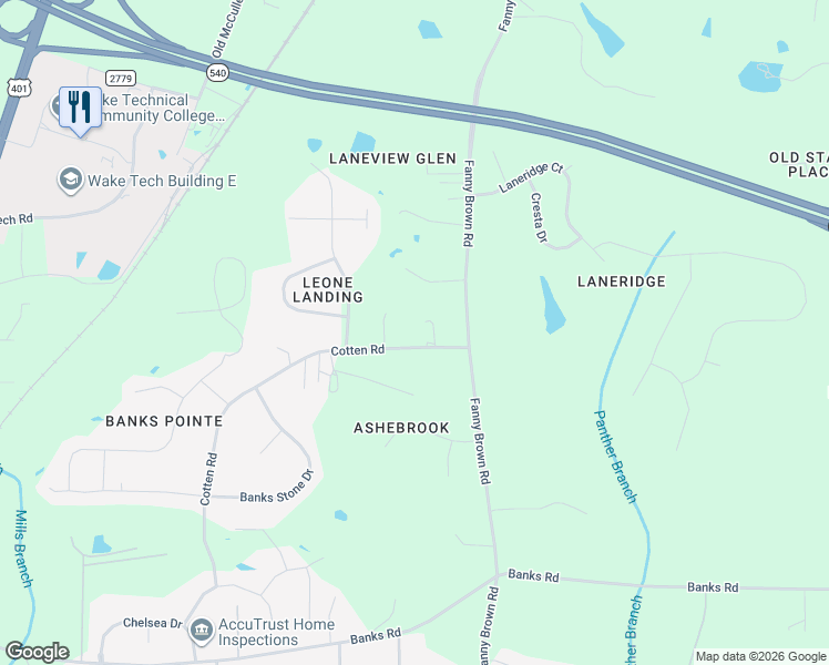 map of restaurants, bars, coffee shops, grocery stores, and more near 3016 Cotten Road in Raleigh