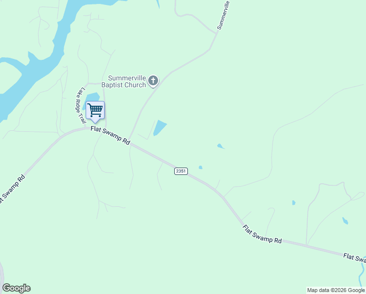 map of restaurants, bars, coffee shops, grocery stores, and more near 3192 Flat Swamp Road in Denton