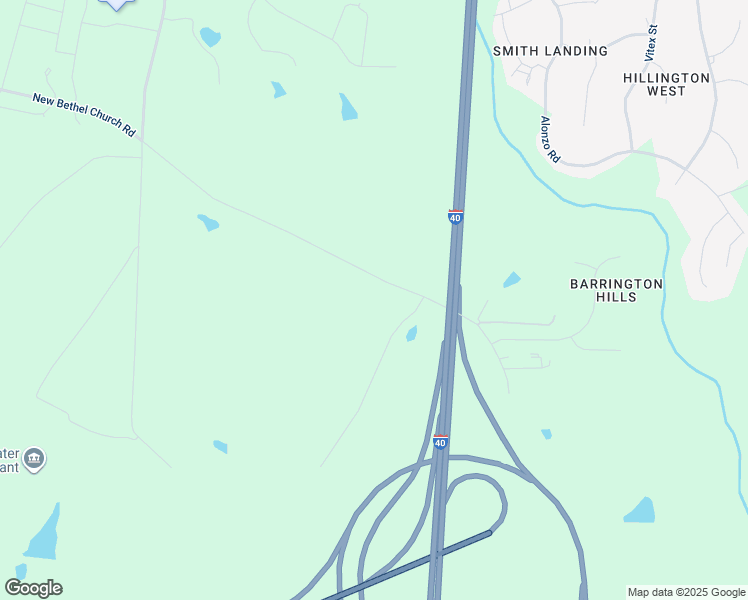 map of restaurants, bars, coffee shops, grocery stores, and more near 2416 New Bethel Church Road in Garner