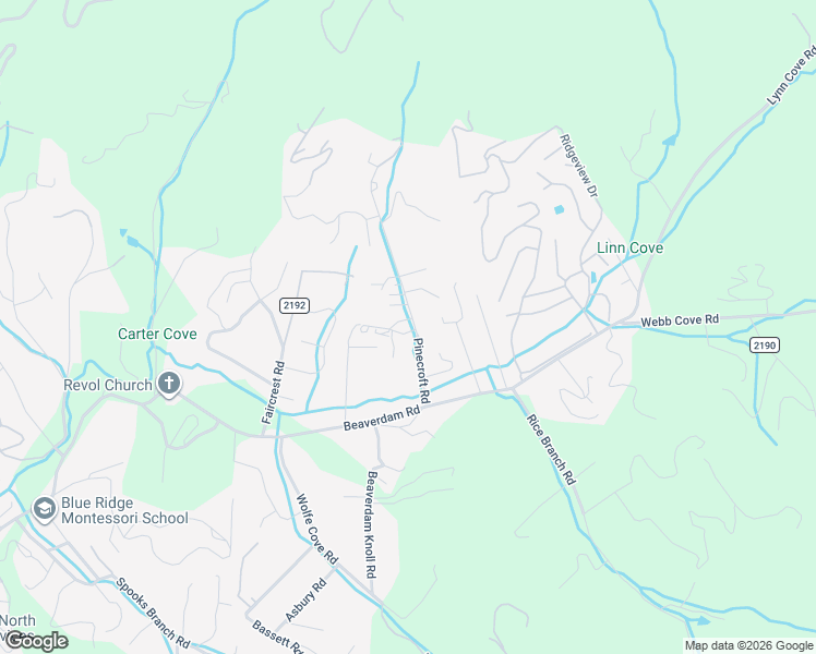 map of restaurants, bars, coffee shops, grocery stores, and more near 20 Pinecroft Road in Asheville