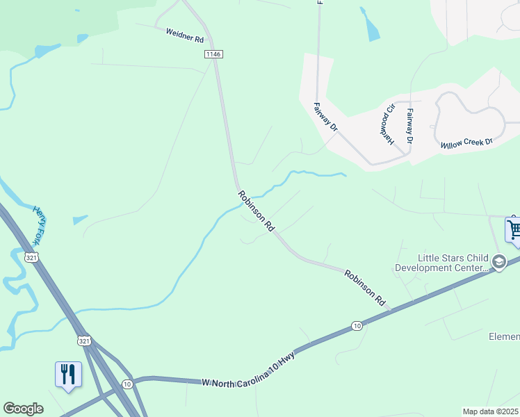map of restaurants, bars, coffee shops, grocery stores, and more near 3928 Robinson Road in Newton