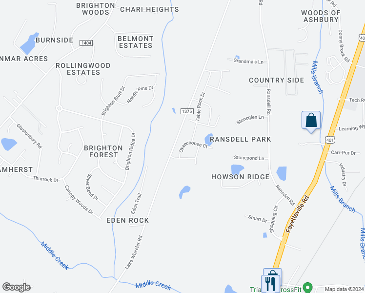 map of restaurants, bars, coffee shops, grocery stores, and more near 9311 Lake Wheeler Road in Raleigh