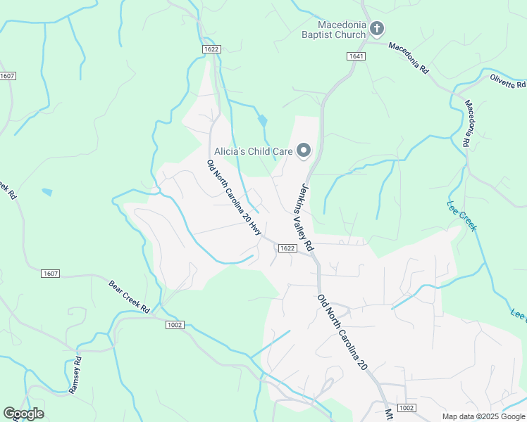 map of restaurants, bars, coffee shops, grocery stores, and more near 19 Rl Cook Valley Road in Alexander