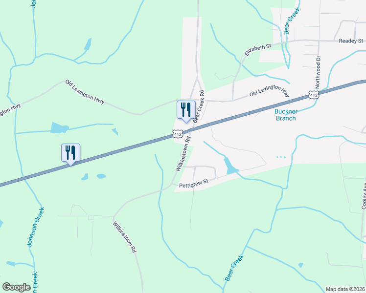 map of restaurants, bars, coffee shops, grocery stores, and more near 88 Wilkinstown Road in Parsons