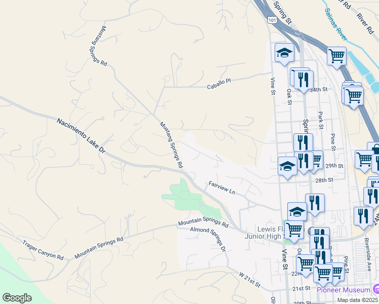 map of restaurants, bars, coffee shops, grocery stores, and more near 108 Alydar Place in Paso Robles