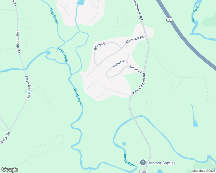 map of restaurants, bars, coffee shops, grocery stores, and more near 3980 Brickfield Street in Hickory