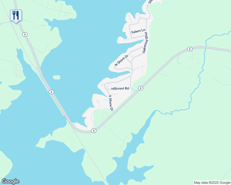 map of restaurants, bars, coffee shops, grocery stores, and more near 165 Oak Road in Lexington