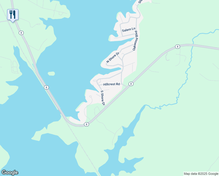 map of restaurants, bars, coffee shops, grocery stores, and more near 165 Oak Road in Lexington