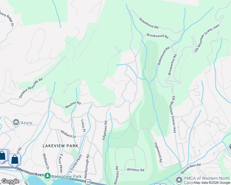 map of restaurants, bars, coffee shops, grocery stores, and more near 20 Beaverbrook Road in Asheville