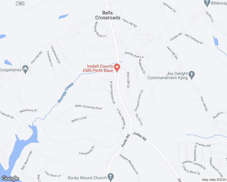 map of restaurants, bars, coffee shops, grocery stores, and more near 130 North San Agustin Drive in Mooresville
