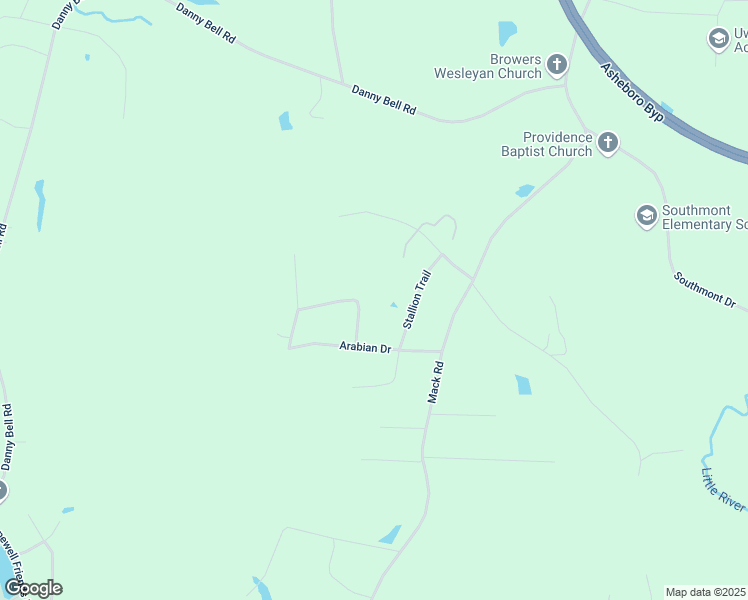 map of restaurants, bars, coffee shops, grocery stores, and more near 1252 Appaloosa Trail in Asheboro