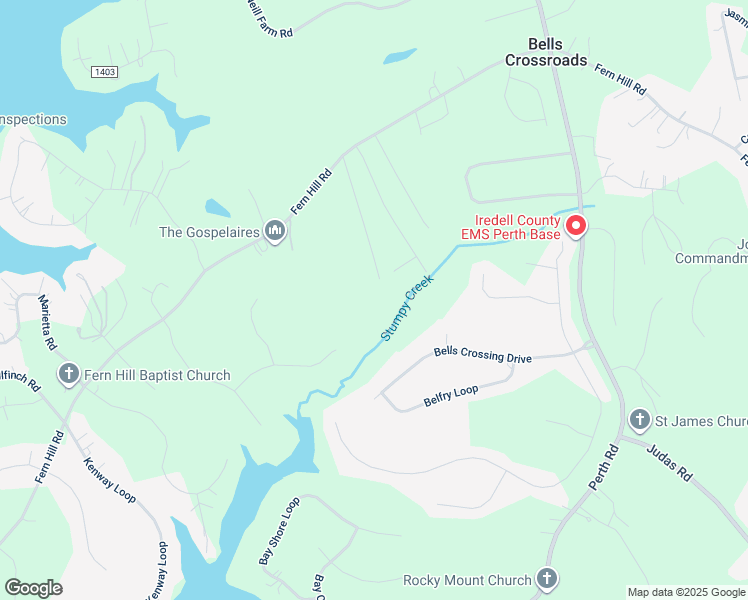 map of restaurants, bars, coffee shops, grocery stores, and more near Treasure Lane in Iredell County