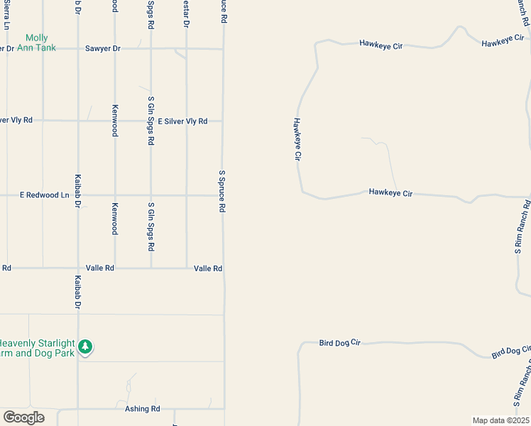 map of restaurants, bars, coffee shops, grocery stores, and more near 8755 Hawkeye Circle in Williams