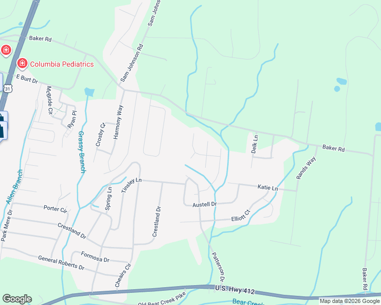 map of restaurants, bars, coffee shops, grocery stores, and more near 106 Steven Court in Columbia